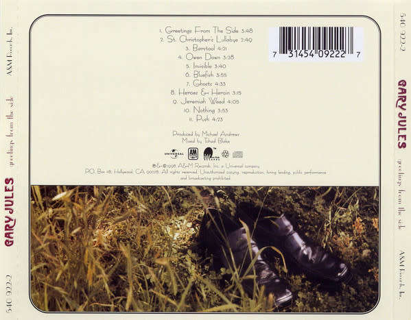 Gary Jules - Greetings From the Side CD Import