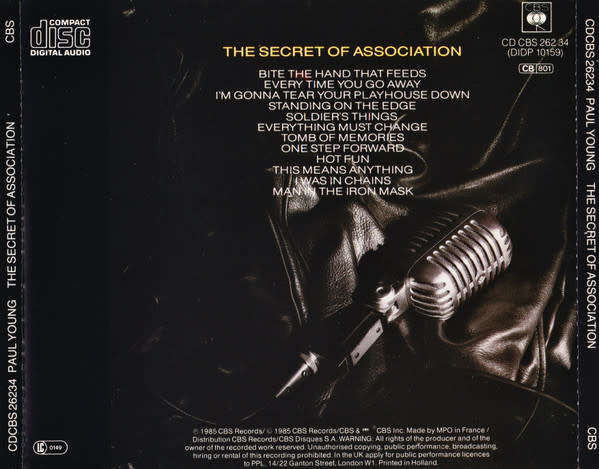 Paul Young - The Secret of Association CD Import