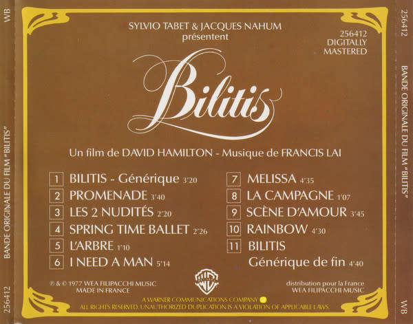 Soundtrack Francis Lai - Bande Originale Du Film Bilitis CD Import