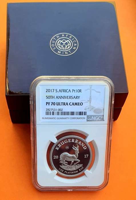 2017 Platinum Krugerrand NGC Graded PF70 Ultra Cameo (Perfect)