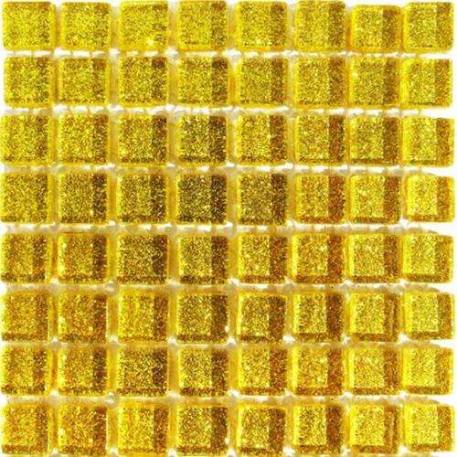 Crystal Glass Mosaic Tiles Mini Glitter 10 x 10 - SUMMER SUN