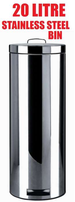 20 LITRE STAINLESS STEEL BIN - NEW!!! BULK PRICES AVAILABLE!!!