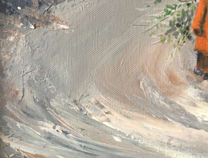 ORIGINAL SOUTH AFRICAN ARTIST - LYNDEN LUND - HUGE  OIL PAINTING ON CANVAS `ON THE PASS`