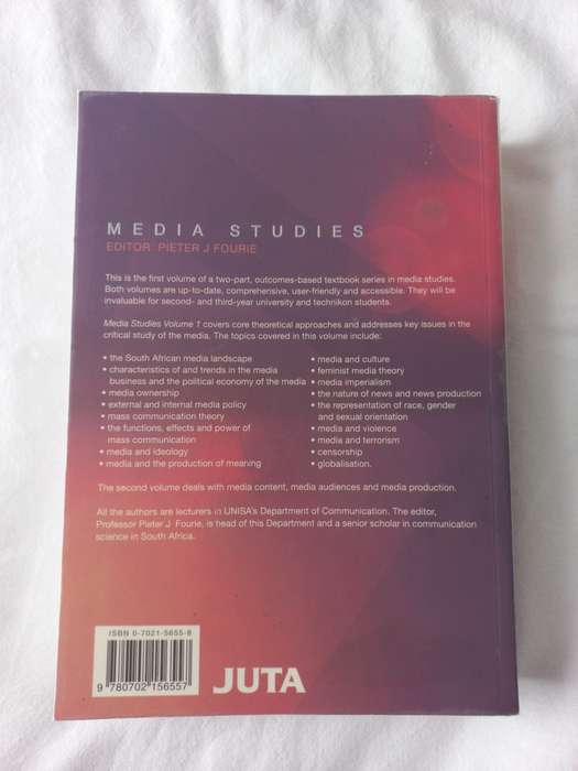 Media Studies: Institutions, theories, and issues textbook Pieter Jacobus Fourie