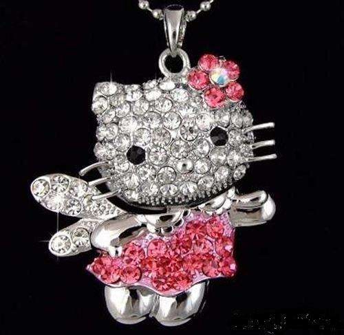 3D HELLO KITTY CAT ANGEL PENDANT NECKLACE (Please read description)