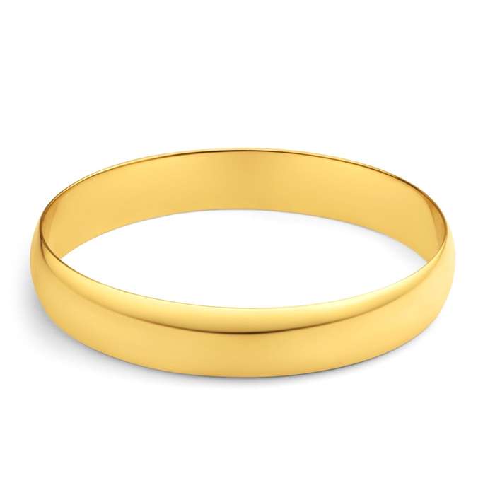 12mm Stainless Steel Gold Tone Ladies Bangle