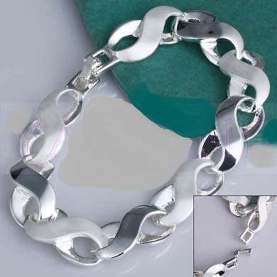 EXQUISITE 925 STERLING SILVER CHAIN BRACELET