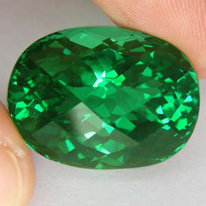 TOP CLASS  29.50ct.CUSHION CHECKED TOP GREEN AMTHYST!!
