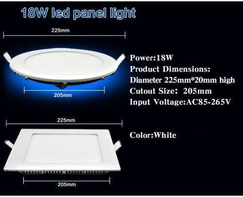 18W LED Recessed Ceiling Panel Down Lights Bulb Slim Lamp Fixture