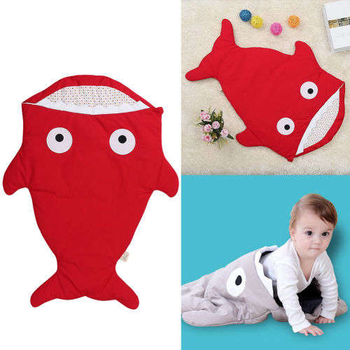 Infant Baby Newborn Sleeping Bag Shark Swaddle Blanket Stroller Wrap Sleep Sack