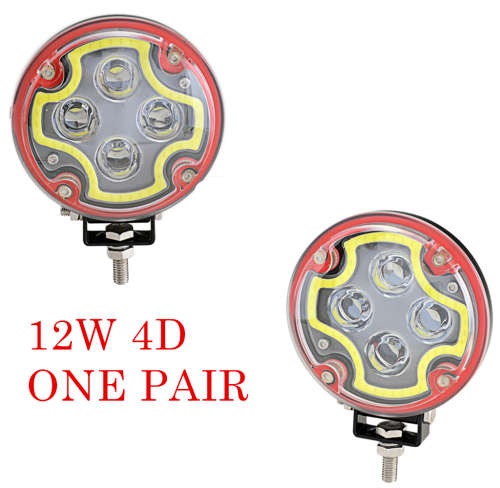 One-pair  12W led work light 3 inch 12W COB aperture