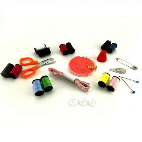Mini Portable Travel Small Home Sewing Kit Case Needle Thread Tape Scissor