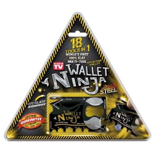 Wallet Ninja 18 in 1 Multi-purpose Credit Card Size Pocket Tool