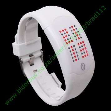 Unisex Touch Screen LED Digital Watch - White