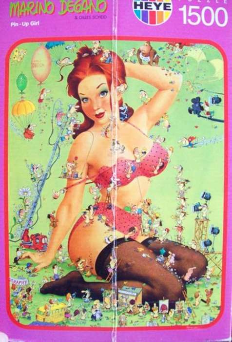 Pin-Up Girl Puzzle - Marino Degano & Gilles Scheid - 1500 piece