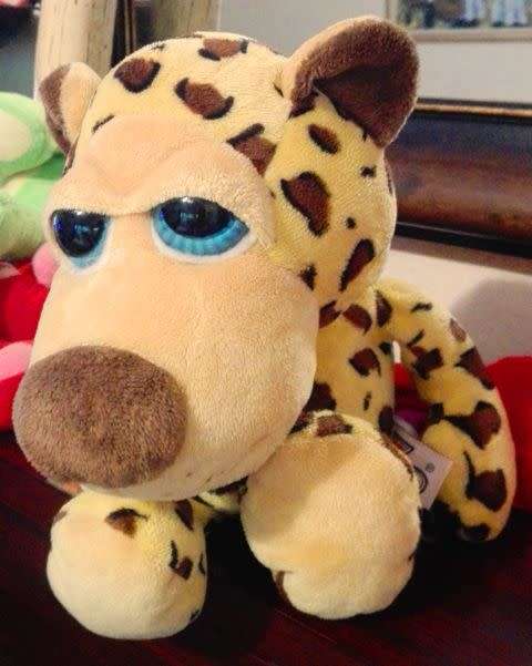 Spotty the Leopard - Big eyed plush soft toy. 32cm. Great price!