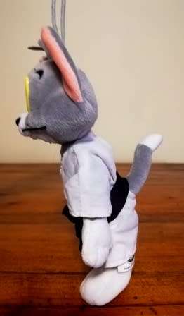 Tom from `Tom and Jerry` in a Karate suit! Cute Key Clip! 19cm.