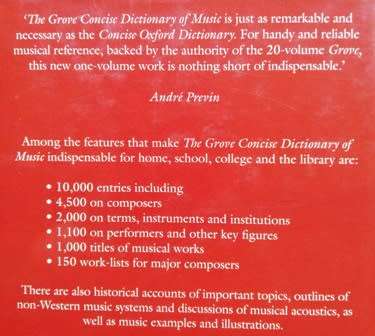The Grove Concise Dictionary of Music - Stanley Sadie.