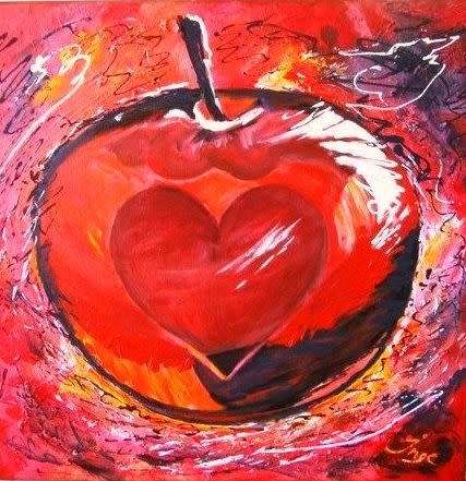 Apple of my Heart by Inge. Beautiful painting!