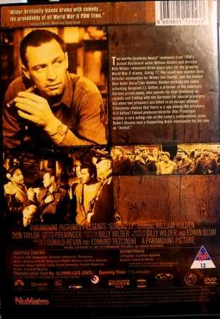 Stalag 17! World War II POW Movie. DVD.