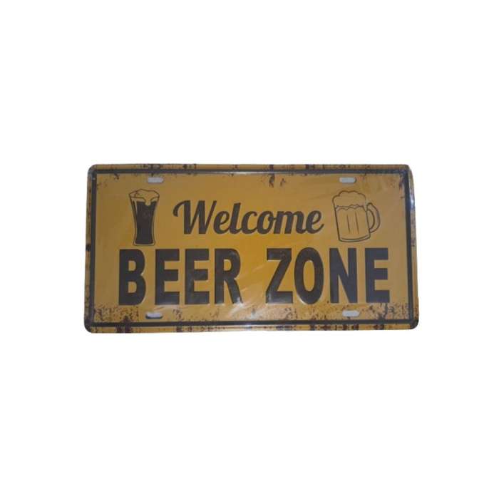 Beer Zone Metal Poster - Wall Art