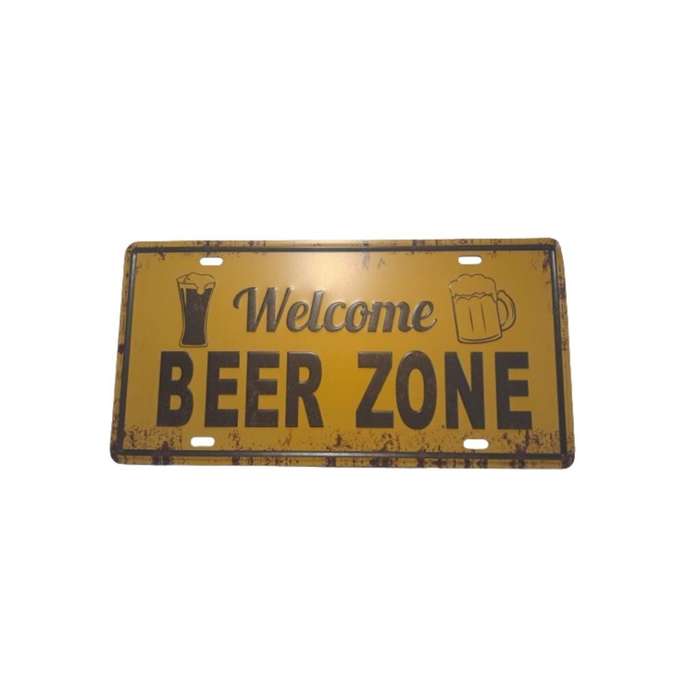 Beer Zone Metal Poster - Wall Art