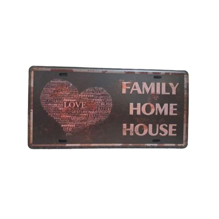 Family, Home ,House- Metal wall art