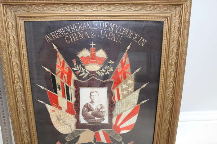 Military hand silked navy picture - UNBELIEVABLE!!