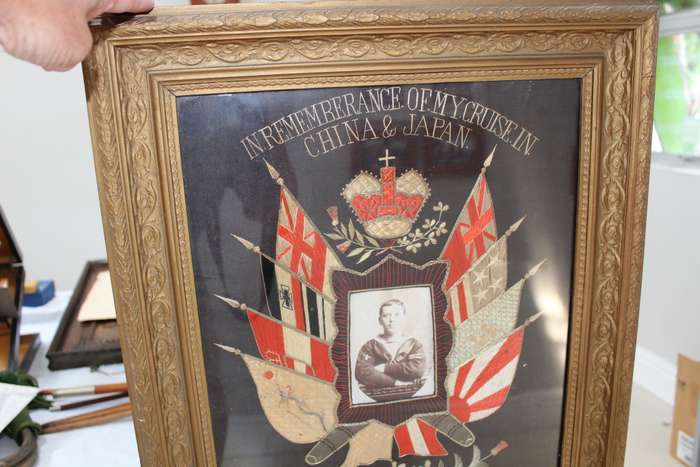 Military hand silked navy picture - UNBELIEVABLE!!