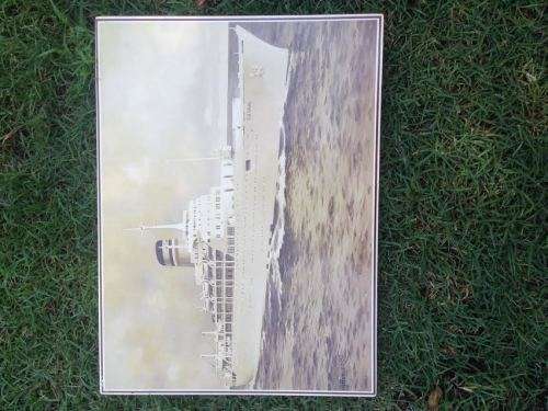 Set of 8 Cork Backed Placemeats Depicting Safmarine Ships(Ideal for wall mounting)
