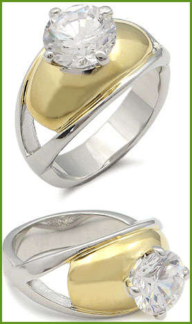 CLEAR SIMULATED DIAMOND RING