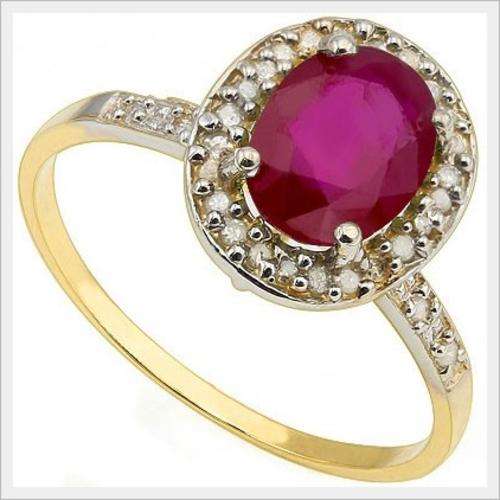 GORGEOUS 10K SOLID YELLOW GOLD RUBY AND DIAMOND RING! 1.80CTS VALUE : R17'117.00