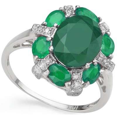 10K SOLID WHITE GOLD COLOMBIAN EMERALD AND DIAMOND RING! 3.550CTS ERV: R21'267.00