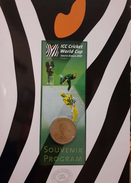 2003 Cricket World Cup South Africa Souvenir Program with commemorative Medal