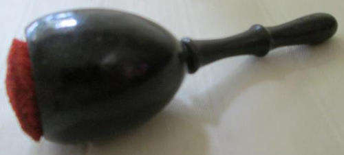 ANTIQUE / VINTAGE...WOODEN EGG SHAPED DARNING TOOL WITH UNUSUAL `BRUSH TOP`