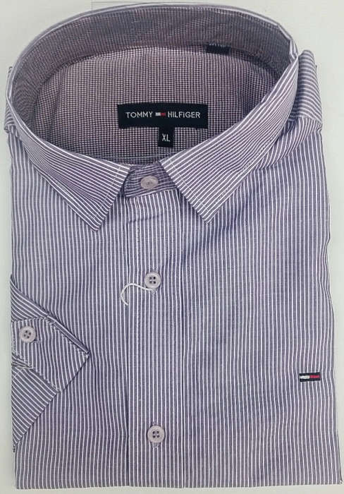TOMMY HILFIGER ORIGNAL S/S SLIM FIT COTTON SHIRT SIZE MEDIUM !!!!!MARKET VALUE R999.99