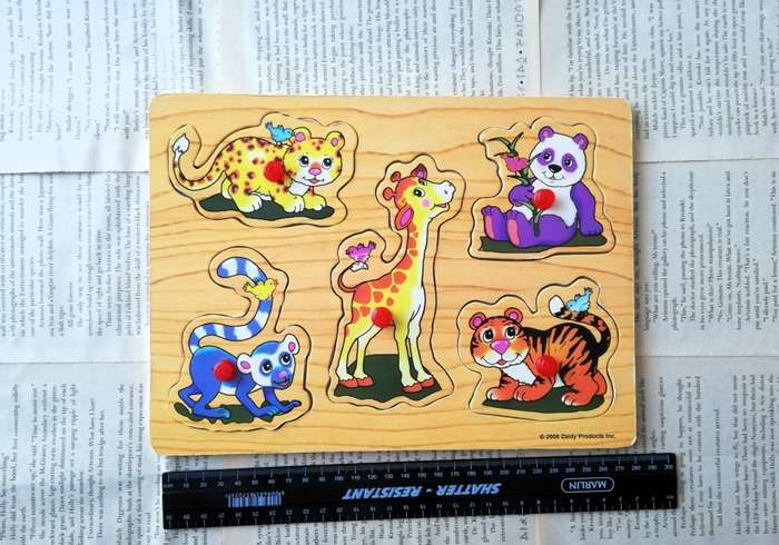 2 x Wooden Puzzles [Fish and Animals]
