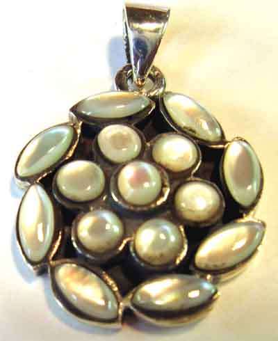 Stunning Sterling Silver and Moonstones Pendant.