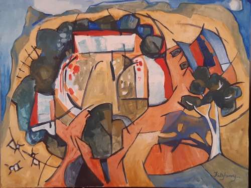 PRIOR GRANGE - An original painting by Liz Fitzhenry