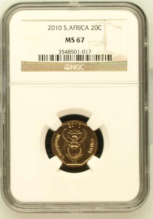 2010 South Africa 20c NGC PF69 Ultra Cameo