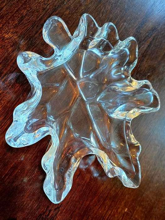 Oak Leaf Serving Dish for candy, mints, nuts, etc. Waterford Crystal