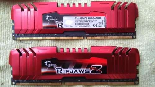 16gig GSKILL Ripjaws Z F3-10666CL9Q2-64GBZL