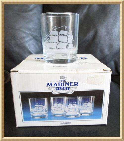 Boxed set ( 4 ) The Mariner Fleet Glasses from Blisful