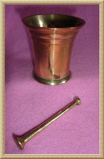 SOLID BRASS MINI PESTLE & MORTAR from BLISFUL