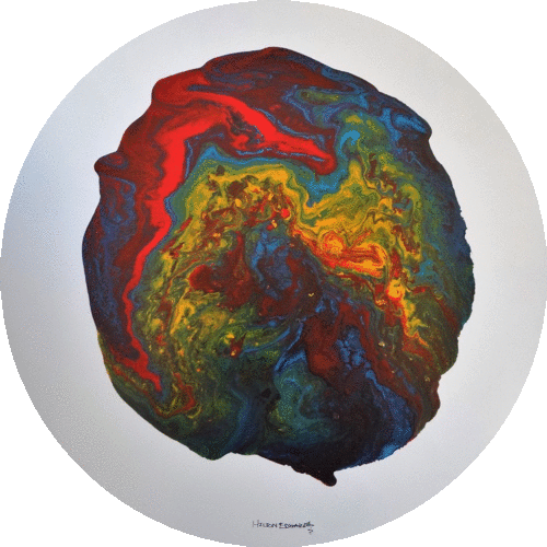 Hilton Edwards Abstract Art Painting - tondo