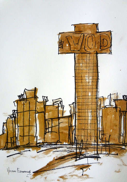 Hilton Edwards Abstract Art Painting - cityscape