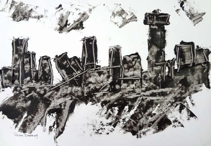 Hilton Edwards Abstract Art Painting - cityscape
