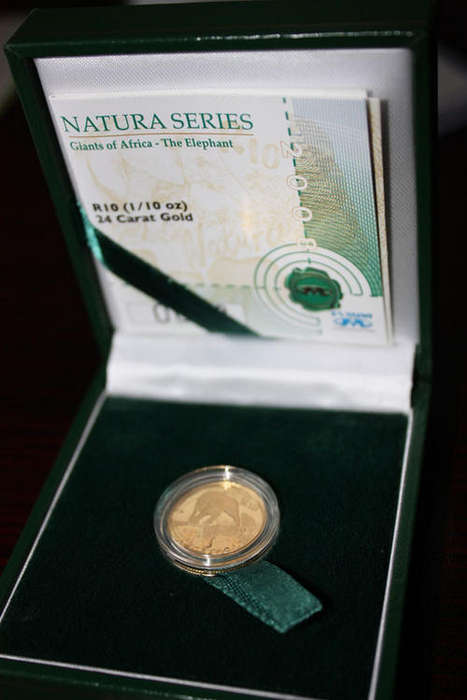 2008 Elephant 1/10 oz Natura gold