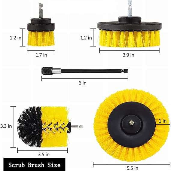 Drill Brush Power Scrubber Cleaning Brush Drill Scrub Brushes Kit (drill not included)