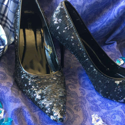 Black and Silver Sequins